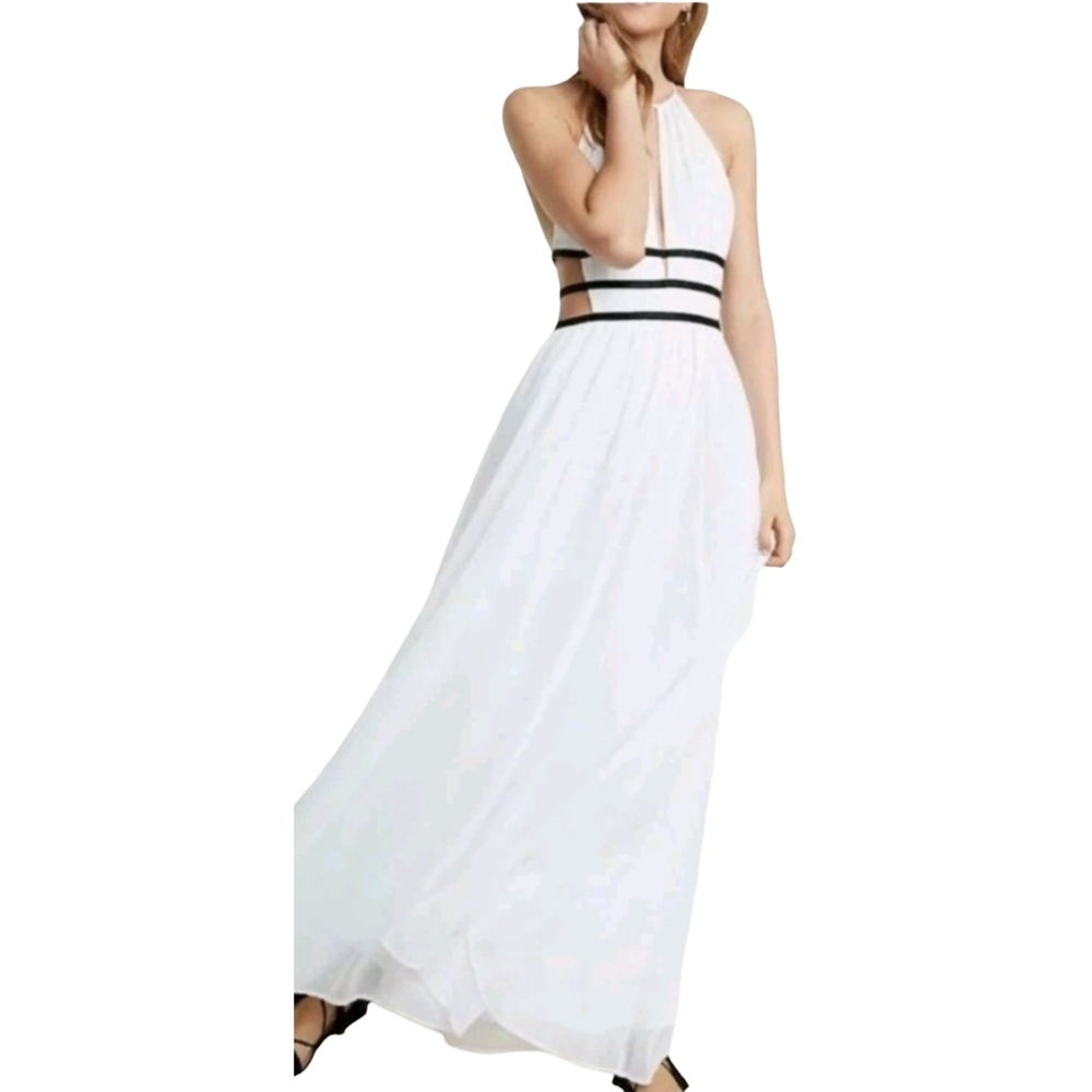 Express White Backless Maxi Dress Boho Vibes‎ NWT Size Small